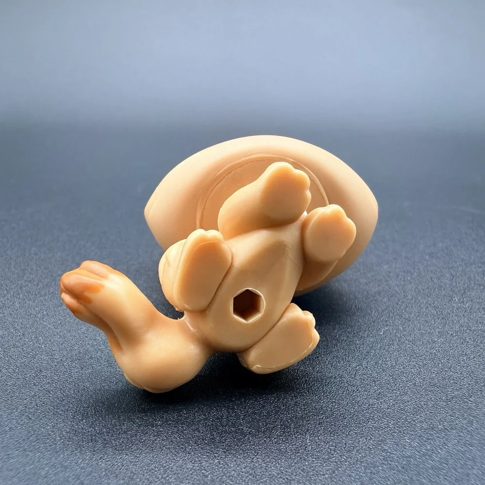 Authentic LPS #649 Orange Tabby Crouching Kitten Cat Littlest Pet Shop